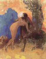 Redon, Odilon - Struggle between Woman and Centaur